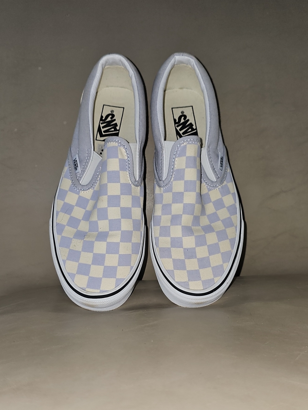 Vans Slip-On Checkerboard Sneakers - Light Purple/White
